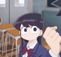 Komi Cat Ears Alert GIF