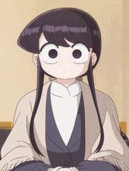 Komi Covering Face GIF
