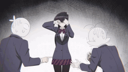 Komi Getting Talked To GIF