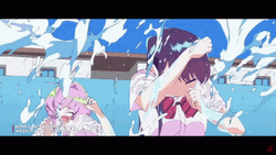 Komi Getting Wet GIF