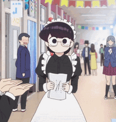 Komi In Maid Costume GIF