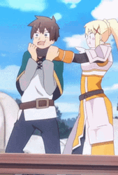 Konosuba Anime Darkness Angry At Kazuma GIF