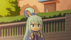 Konosuba Anime Kazuma Push Aqua GIF
