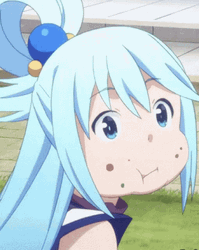 Konosuba Aqua Eating And Chewing GIF
