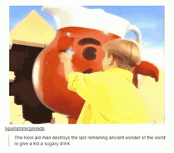 Kool Aid In Egypt Cheers With A Kid GIF