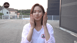 Korean Actress Flying Kiss GIF