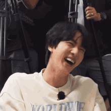 Korean Boy Jin Laughing GIF