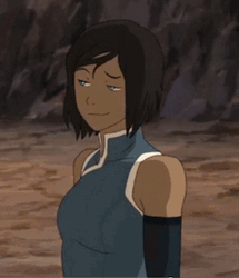 Korra Flirty Eyebrows Up  GIF