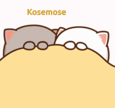 Kosemose Two Cartoon Cats Under Blanket GIF