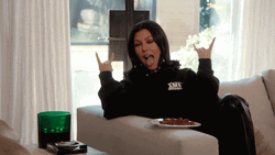 Kourtney Kardashian Horns Rock On GIF