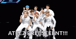 Kpop Boy Band Ateez Present GIF
