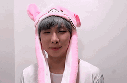 Kpop BTS Rm Bunny Ears GIF