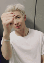 Kpop BTS Rm Fist Bump Bye Wave GIF