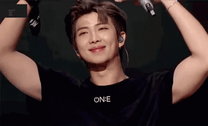 Kpop BTS Rm Heart Head Smile GIF