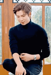 Kpop BTS Rm Interview Smile GIF
