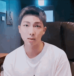 Kpop BTS Rm Livestream Smile GIF