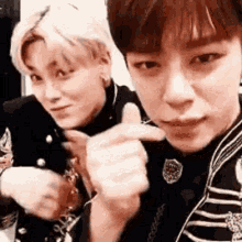 Kpop Couple Finger Heart Pose GIF