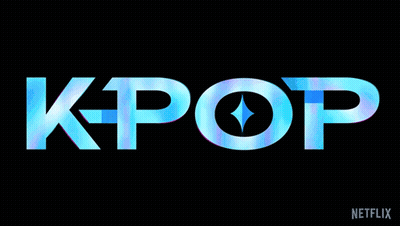 Kpop Demon Hunters Logo On Black Background GIF