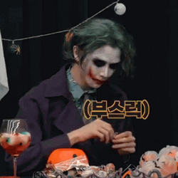 Kpop Group Nct Sungchan Joker Costume  GIF