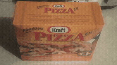 Kraft Pizza Kit Box On Counter GIF