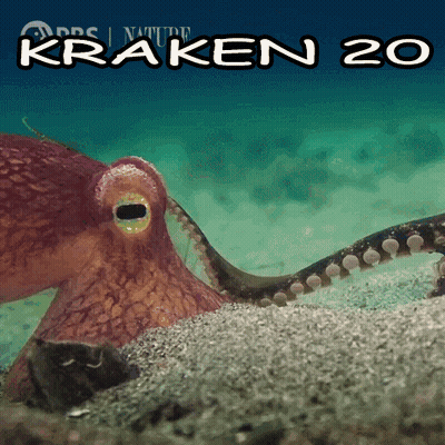Kraken 20 Poster Octopus Swimming In Ocean GIF
