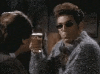 Kramer Chugging Beer GIF