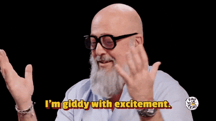Kramer Giddy Up Andrew Zimmern Excitement GIF