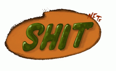 Kramer Giddy Up Animated Shit Calligraphy GIF