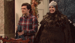 Kramer Turkey Meme Vanessa Bayer SNL GIF