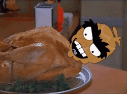 Kramer Turkey Scary Face Swap GIF