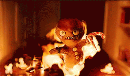 Krampus Flying Ginger Man GIF