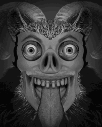 Krampus Monster Scary Masks Animation GIF