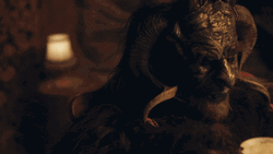 Krampus Sipping Coffee GIF