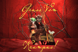 Krampus Stop Motion Animation Bleeding Art GIF