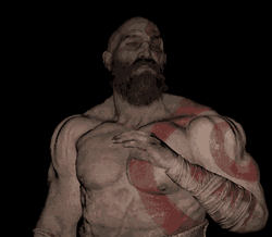 Kratos Look Away Look Back Loop GIF
