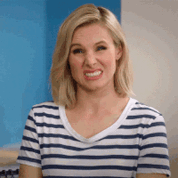 Kristen Bell Awkward Grimace Expression GIF