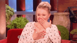 Kristen Bell Emotional Covering Her Mouth GIF