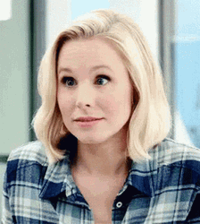 Kristen Bell Forced Smile GIF