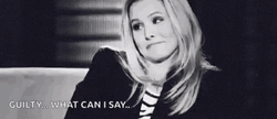 Kristen Bell Guilty Shoulder Shrug   GIF