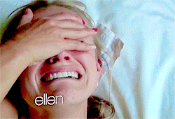 Kristen Bell Happy Crying On Bed GIF