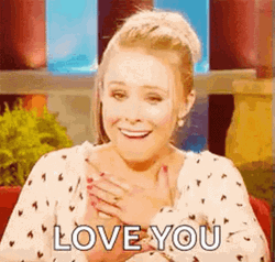 Kristen Bell Love You GIF