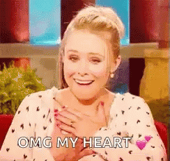 Kristen Bell OMG My Heart GIF