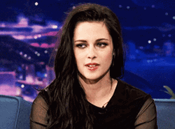 Kristen Stewart Look Up While Pulling Hair GIF