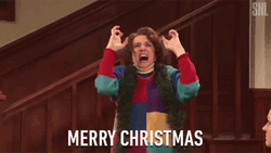 Kristen Wiig Merry Christmas Sweater Weather Snl GIF