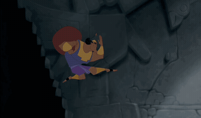 Kronk Cartoon With Man And Woman GIF