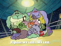 Krusty Crusher My Leg SpongeBob GIF