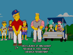 Krusty The Clown Cheering From Golf Cart GIF