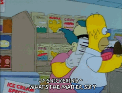 Krusty The Clown Snickering GIF