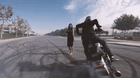 Krystle Lina Dirt Bike Drifting GIF
