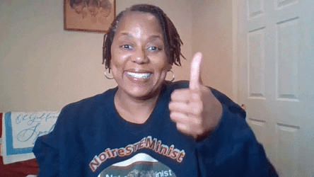 Kudos Excited Woman Cheering GIF